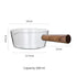 400Ml/600Ml Glass Pot with Wooden Handle Transparent Cooking Heating Milk Soup Noodles Household Kitchen Cookware Clay Stockpot